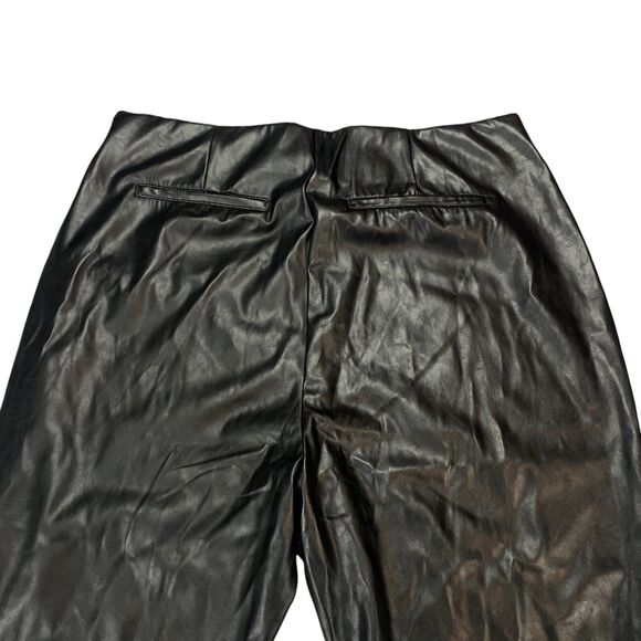 Old Navy Faux Leather Pants Womens Size 20 Black Extra High Rise Skinny Leg - Picture 14 of 16